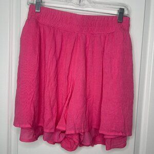 Hollister Pink Ultra High-Rise Shorts Women's Size XXL Pockets Flowy Lined